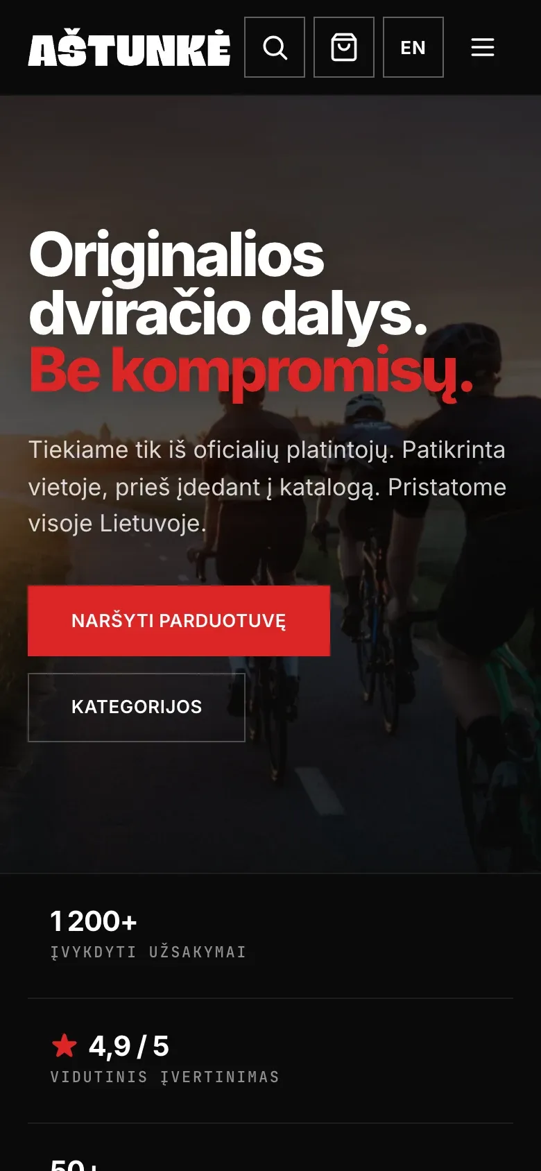Aštunkė – svetainė telefone