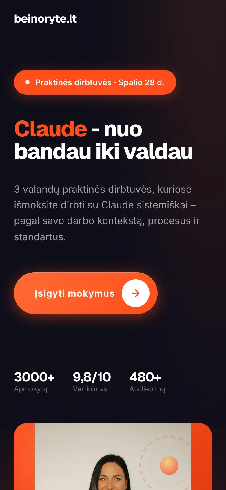 beinoryte.lt – svetainė telefone